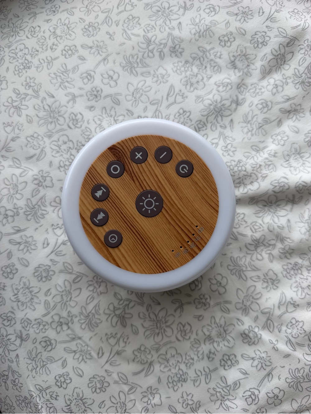 White and Wood Sound Machine Night Light